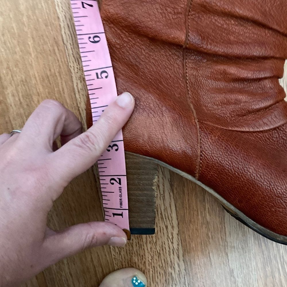 Frye Pull On Calf Length Brown Boots Sz 7 - Picture 16 of 16